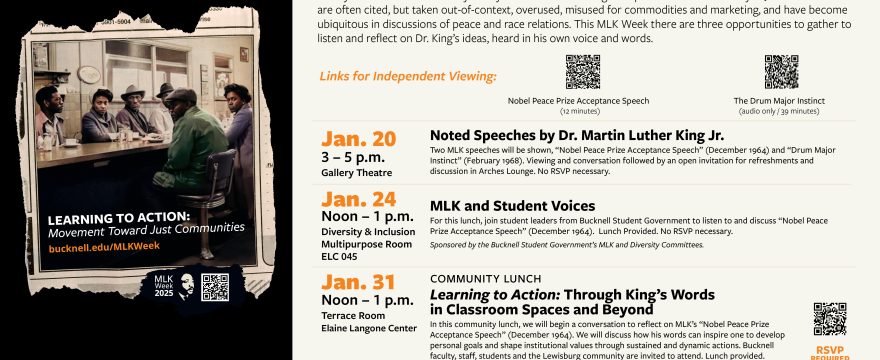 MLK Week Event: In His Own Words and Student Voices